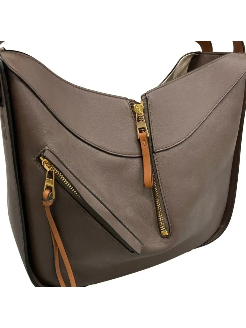 Loewe Handbag Hammock Bag Small Dark Brown Bordeaux Tricolor Leather